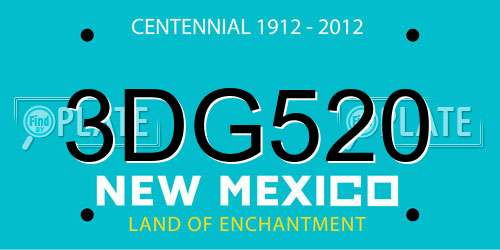 3DG520 New Mexico License Plate