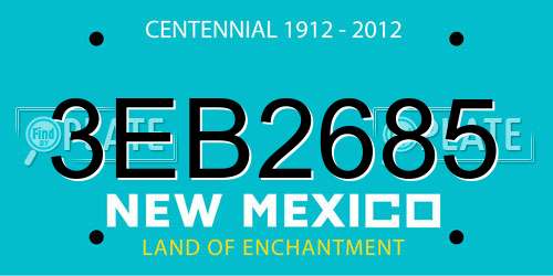 3EB2685 New Mexico License Plate