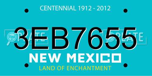 3EB7655 New Mexico License Plate