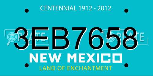 3EB7658 New Mexico License Plate