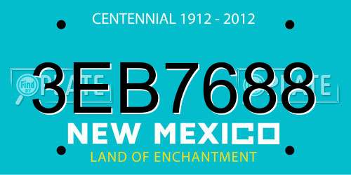 3EB7688 New Mexico License Plate