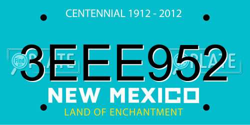 3EEE952 New Mexico License Plate