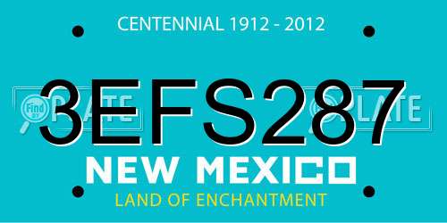 3EFS287 New Mexico License Plate