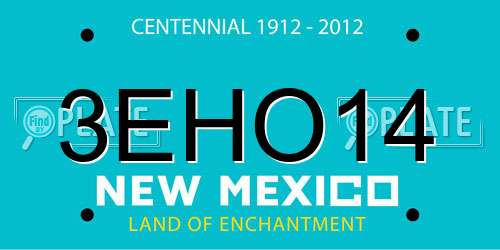 3EHO14 New Mexico License Plate