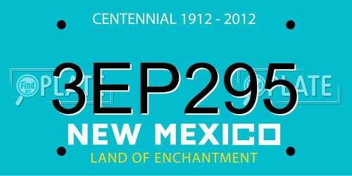 3EP295 New Mexico License Plate