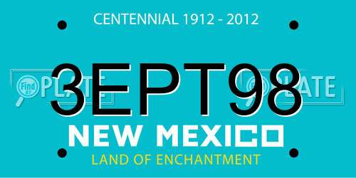 3EPT98 New Mexico License Plate