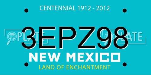 3EPZ98 New Mexico License Plate