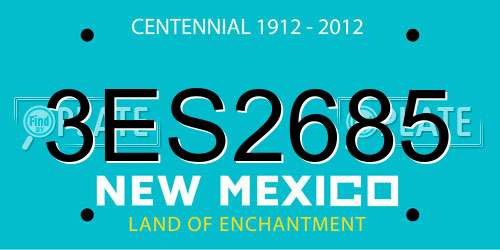 3ES2685 New Mexico License Plate