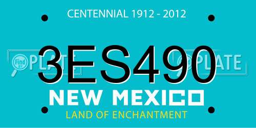 3ES490 New Mexico License Plate