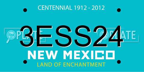 3ESS24 New Mexico License Plate