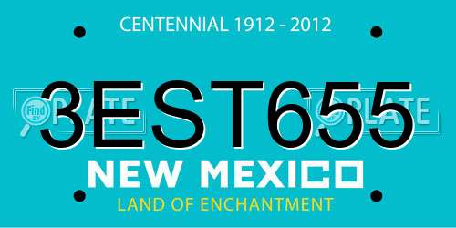 3EST655 New Mexico License Plate