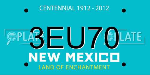 3EU70 New Mexico License Plate