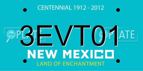 3EVT01 New Mexico License Plate