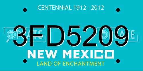 3FD5209 New Mexico License Plate