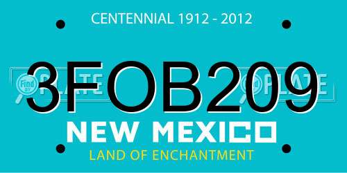 3FOB209 New Mexico License Plate