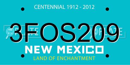 3FOS209 New Mexico License Plate