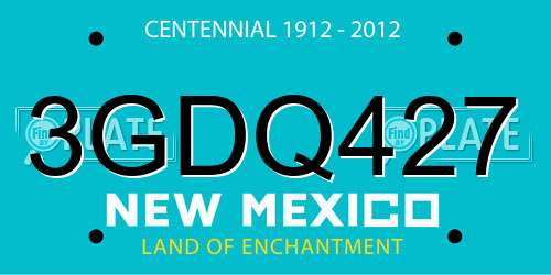 3GDQ427 New Mexico License Plate