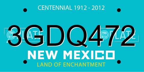 3GDQ472 New Mexico License Plate