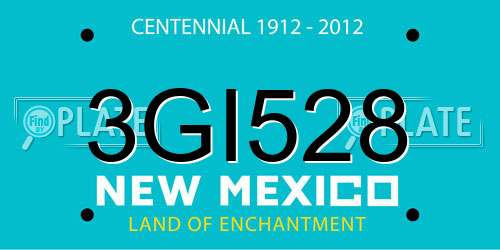 3GI528 New Mexico License Plate