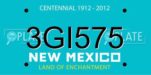3GI575 New Mexico License Plate