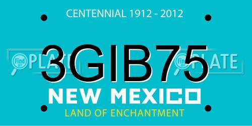 3GIB75 New Mexico License Plate
