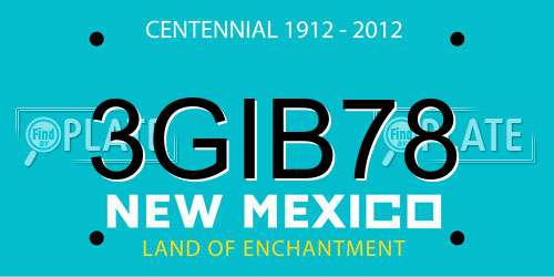3GIB78 New Mexico License Plate
