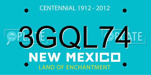 3GQL74 New Mexico License Plate