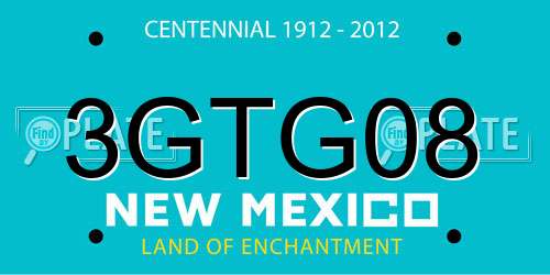 3GTG08 New Mexico License Plate