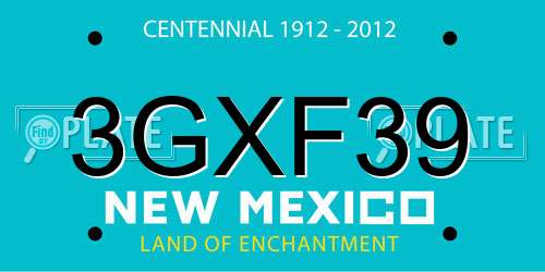 3GXF39 New Mexico License Plate