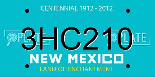 3HC210 New Mexico License Plate