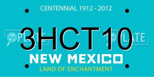 3HCT10 New Mexico License Plate