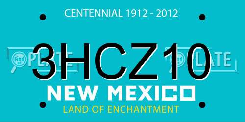 3HCZ10 New Mexico License Plate