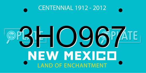 3HO967 New Mexico License Plate