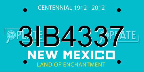 3IB4337 New Mexico License Plate
