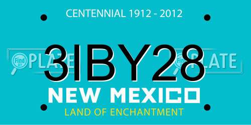 3IBY28 New Mexico License Plate