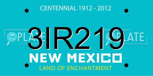 3IR219 New Mexico License Plate
