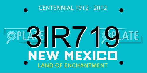 3IR719 New Mexico License Plate