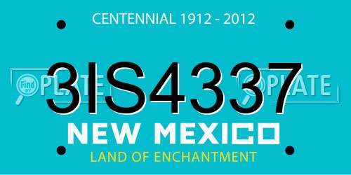 3IS4337 New Mexico License Plate