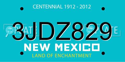 3JDZ829 New Mexico License Plate