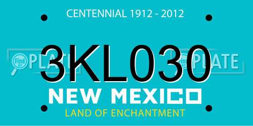 3KL030 New Mexico License Plate