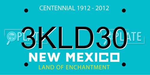 3KLD30 New Mexico License Plate