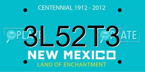 3L52T3 New Mexico License Plate