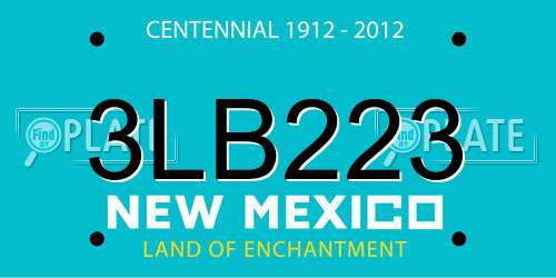 3LB223 New Mexico License Plate