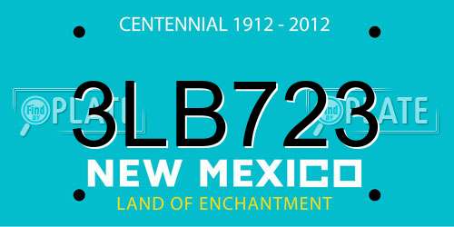 3LB723 New Mexico License Plate