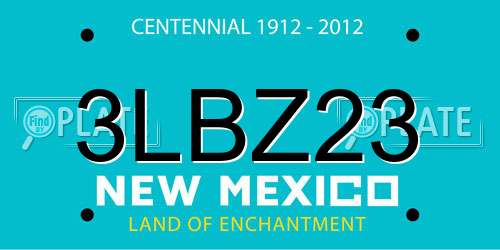 3LBZ23 New Mexico License Plate