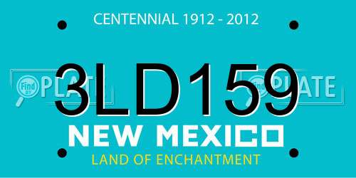 3LD159 New Mexico License Plate