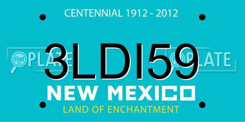 3LDI59 New Mexico License Plate