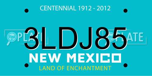 3LDJ85 New Mexico License Plate