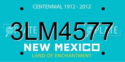 3LM4577 New Mexico License Plate