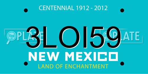 3LOI59 New Mexico License Plate